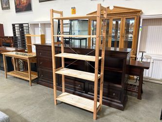 Light Wood 5 Tier Utility Shelf