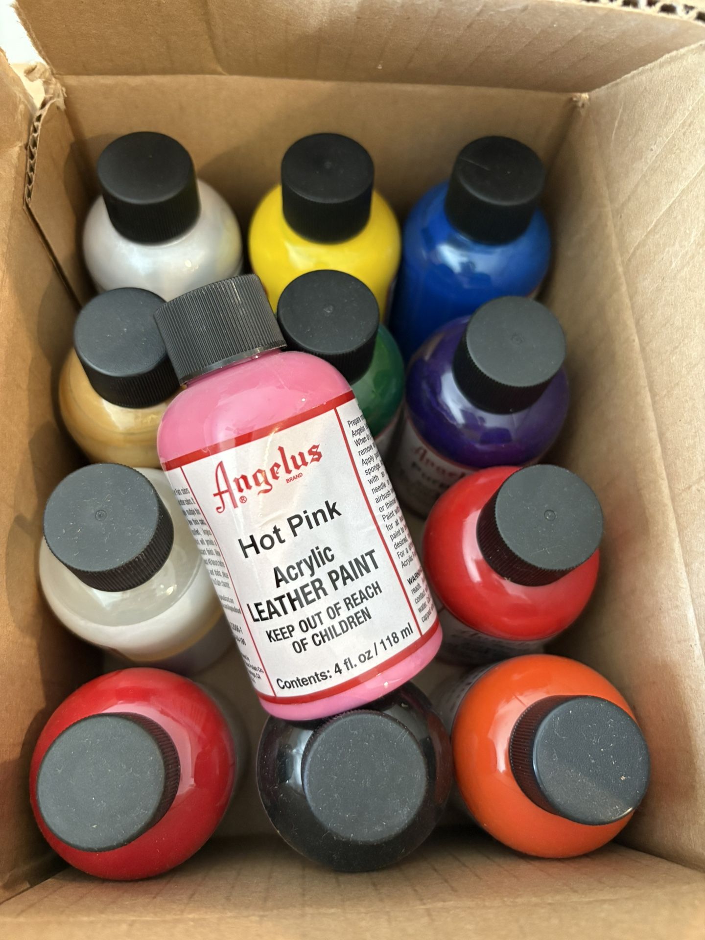 Leather Paint - Angelus, 4oz. bottles (12)