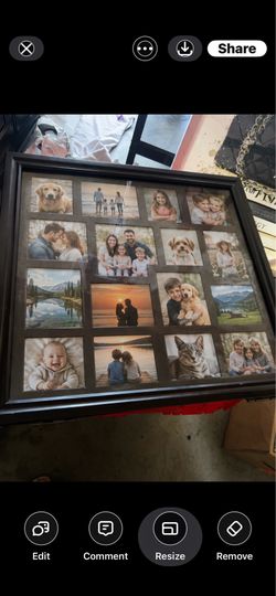 Large Jewelry Armoire Wall Cabinet with Photo Collage Frame – Empty