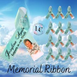 Memorial Ribbons / Custom Ribbons / Funeral / Celebration Of Life / RIP