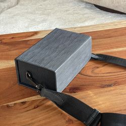 Men’s Zara Hard Shell Trunk Crossbody Bag Black 