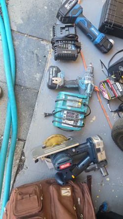 Mixed Power Tool Lot – Makita, Ryobi, Hercules