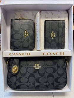 Coach Bag Black 3pc