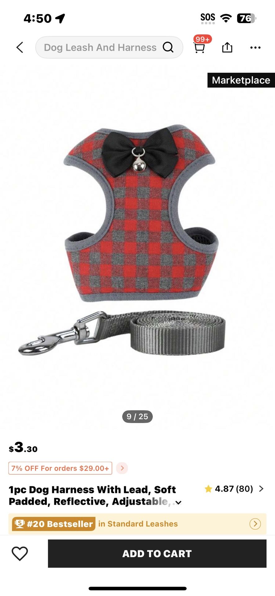 Dog Harness And Leash  