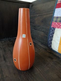 Ceramic Bud Vase with Geometric Design