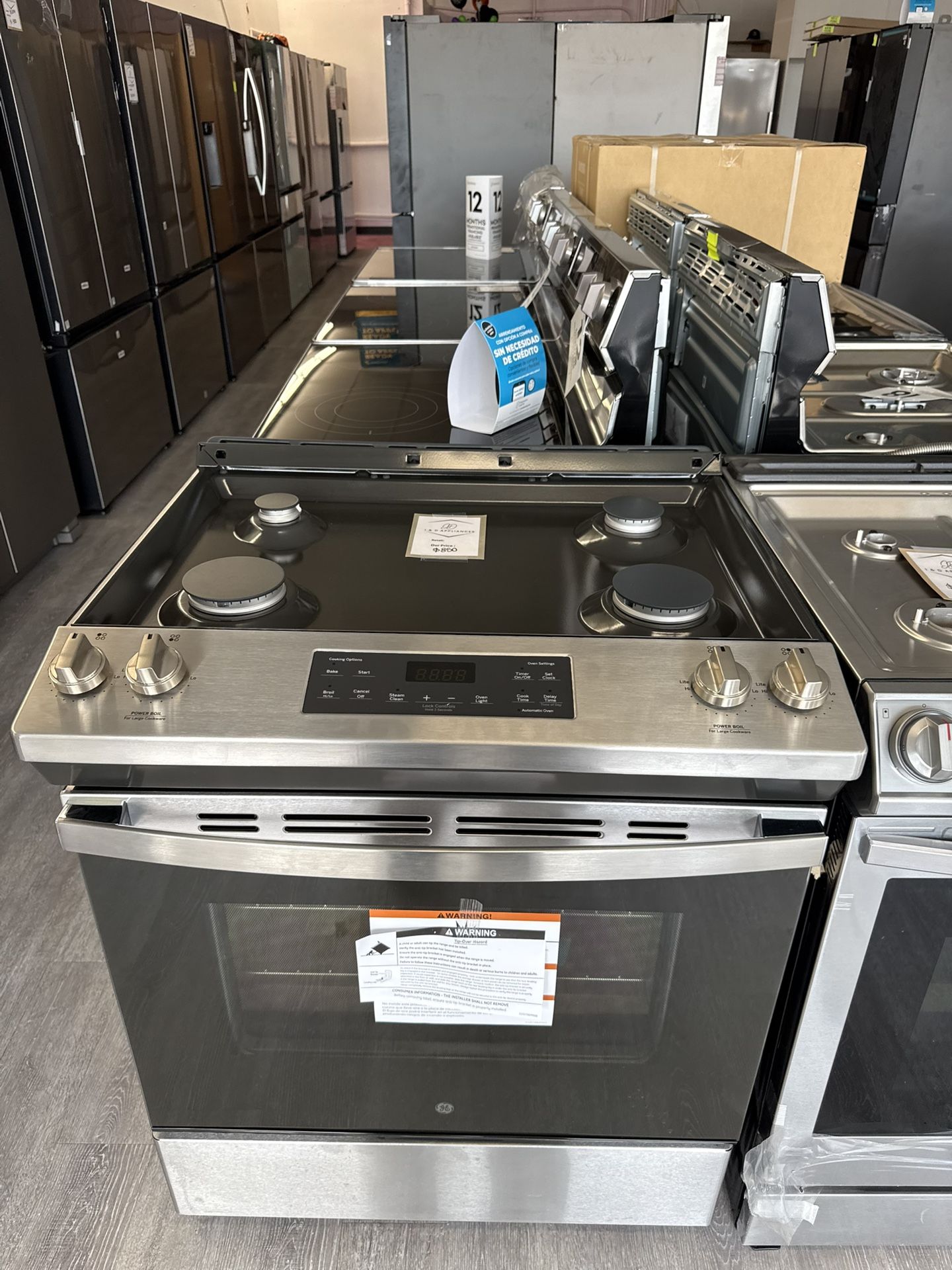 GE Slide In Gas Range In Stainless Steel 🍂