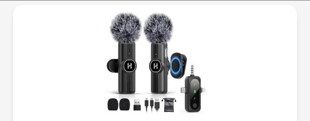 3 in 1 Mini Wireless Lavalier Microphone for All Devices