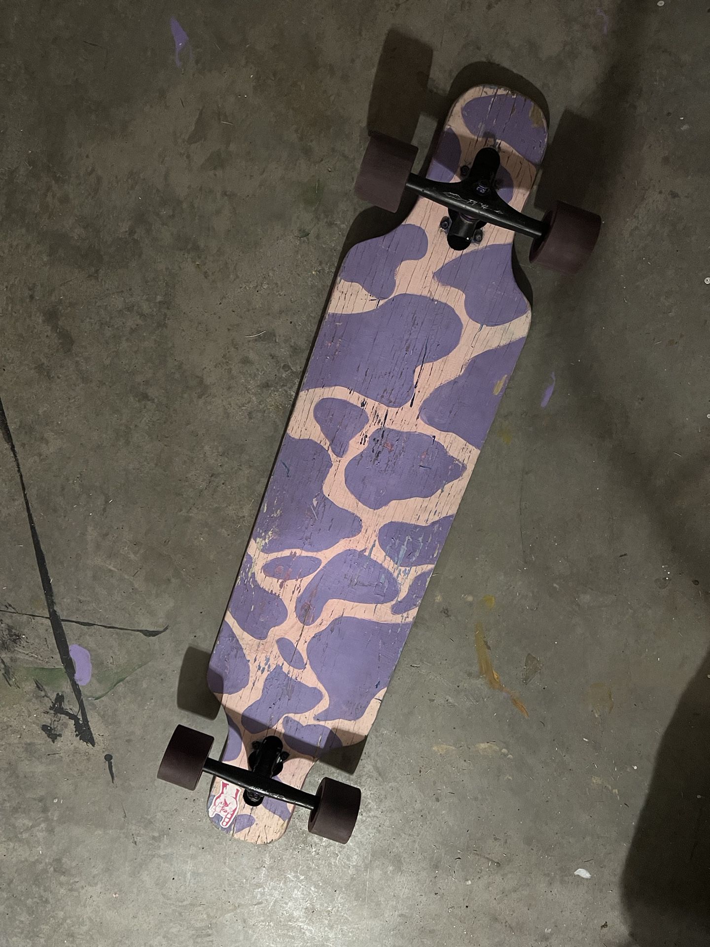 painted longboard