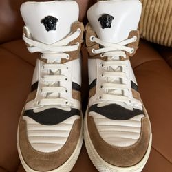 Versace Medusa Logo Suede Leather Multi-Color Sneakers