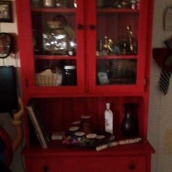 Red Farmhouse Hutch-REDUCED. X4