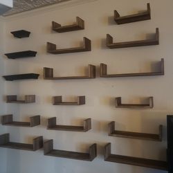 3 Piece Wall Shelves. Brown Ones $10 Black Set 20