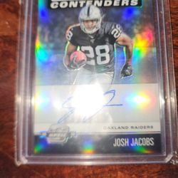 Josh Jacobs Optic Contenders Rookie Auto /99
