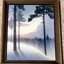  Antique porcelain Rosenthal Plaque. Germany. Winterabend Von H. Fink 1930’s