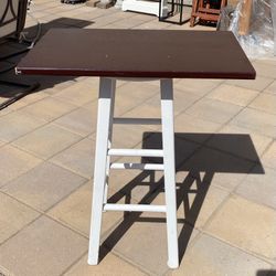 30” Wood Barstool Bar Stool Table White & Brown 