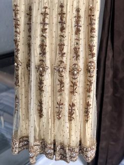 Cream color anarkali