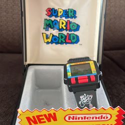 Nintendo Super Mario World 1991 M Z Berger Watch w/ Box