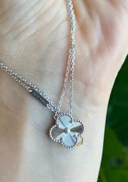 Custom 18K Gold Diamond Necklace – Van Cleef–Inspired