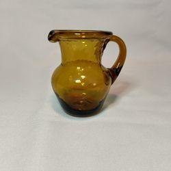 Mini Amber Glass Pitcher 