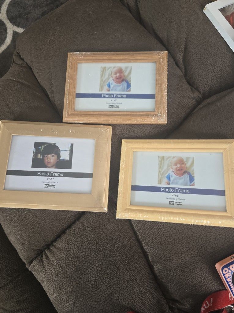 3 wood picture frames