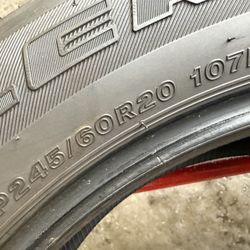 TOYOTA 4Runner Tires 245/60/20 Bridgestone Dueler HT (4 Tires) Like New $300.00/ All 4 