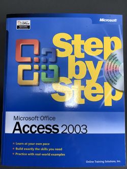 Microsoft Access 2003 Step-by-Step guide with Companion CD (never used)
