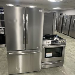 Frigidaire Frigidaire refrigerator stove bundle deal 9 1A 