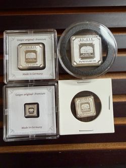 1/5/10/20 gram bundle  Geiger .999 fine premium silver