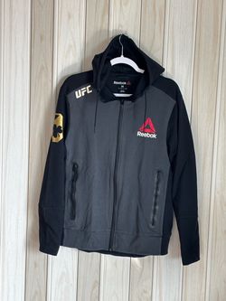 REEBOK UFC , Black & Gray  Hooded zip Jacket