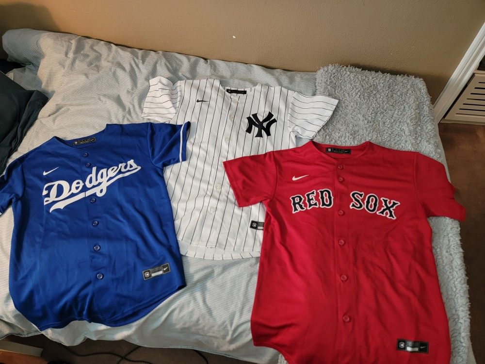 Youth Nike Yankees Redsox And Dodgers Baseball Jerseys