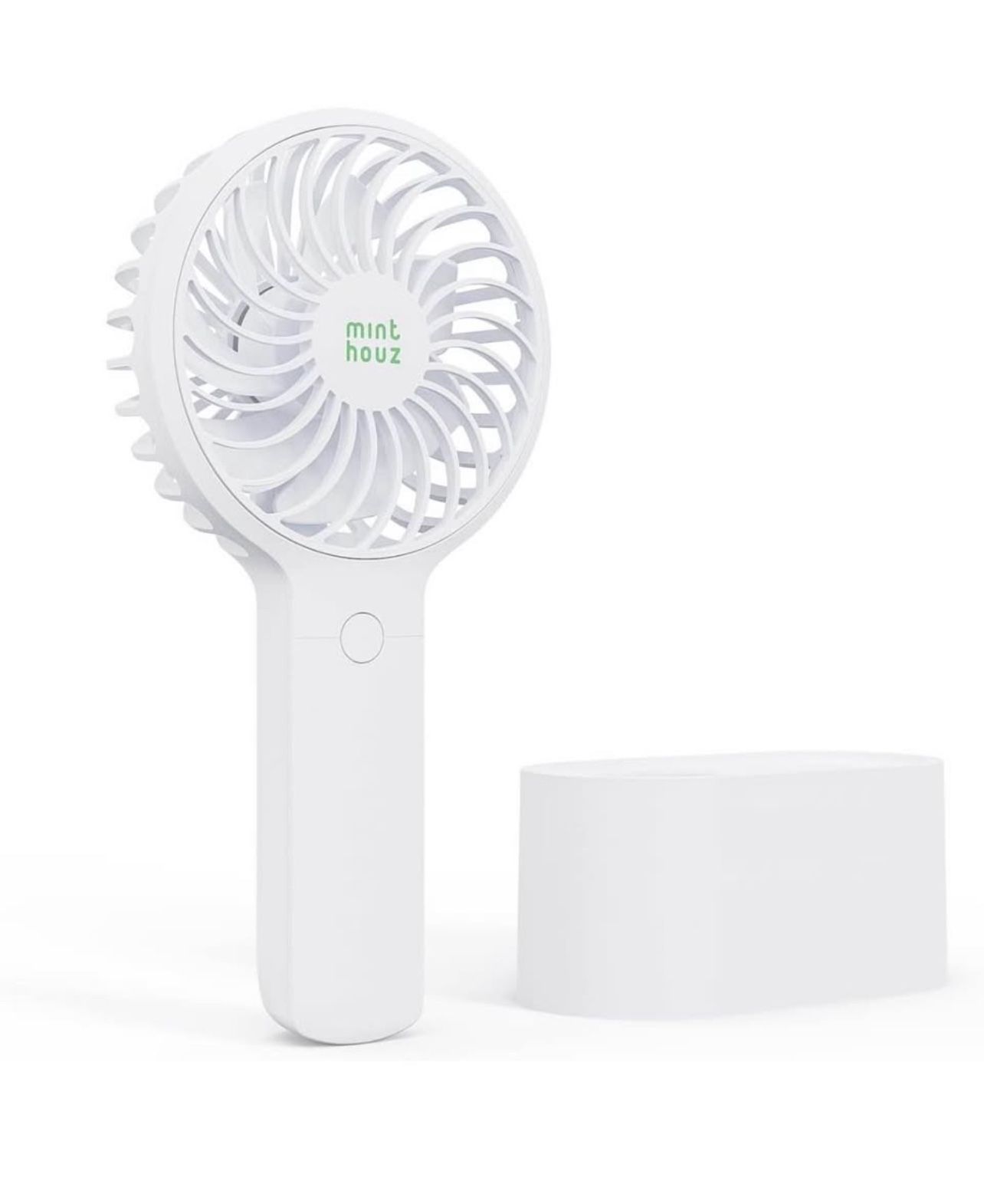 Brandnew Portable Handheld Fan, 90° Automatic Rotating Mini Desk Fan, 2000mAh USB Rechargeable Battery Operated Fan, 3 Speeds Personal Fan with Rotati