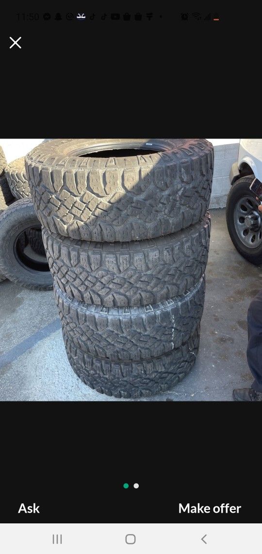 35x12.50r18LT Goodyear Tires En Exelentes Condiciones De Vida Las 4