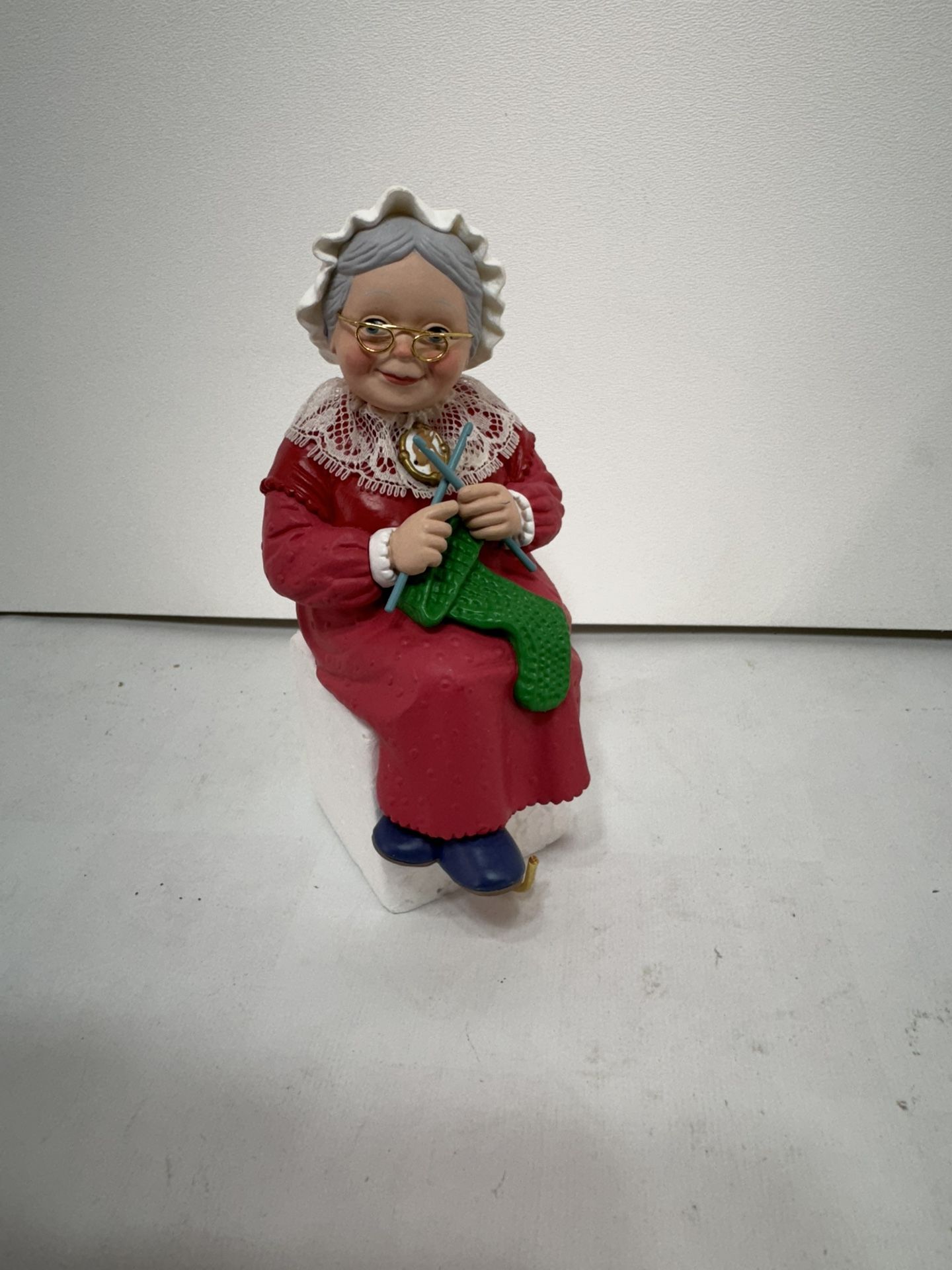 Vintage Hallmark Holiday Christmas Stocking Hanger "Mrs Santa" Claus
