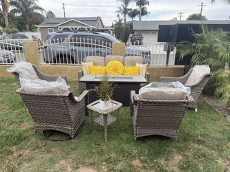 Brand New Patio Outdoor Furniture Set With Fire Pit