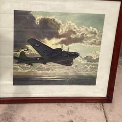 Rare original WW2 WWII Studebaker Corporation B17 bomber 1943 print 22 X 24 inches 