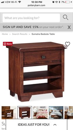 Pottery barn sumatra nightstand online