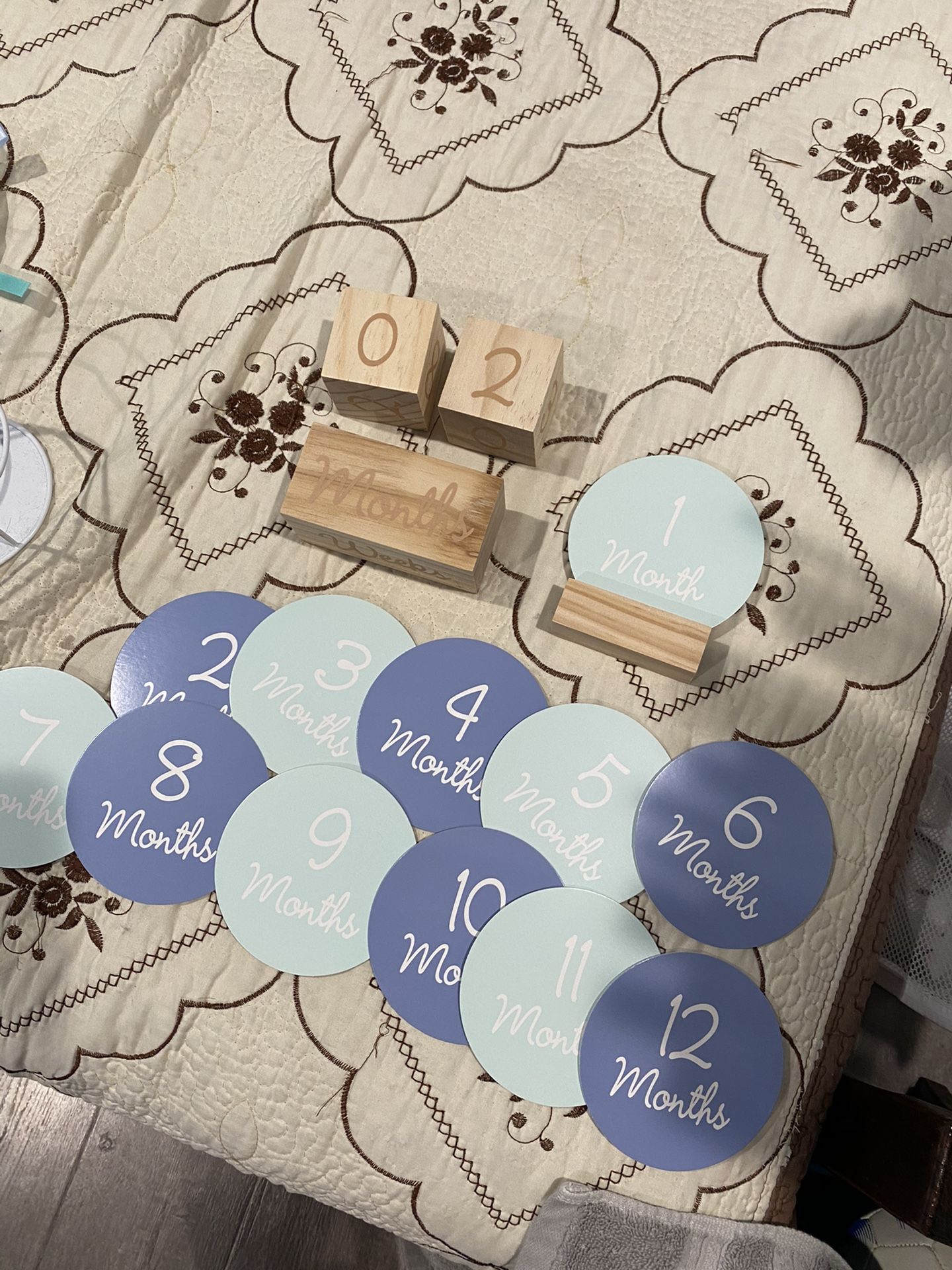 Milestone blocks And Cards For Baby Months