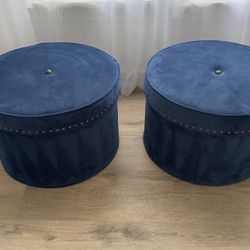 Round Storage Ottoman 