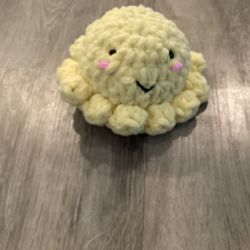 Handmade Crochet Yellow Octopus 