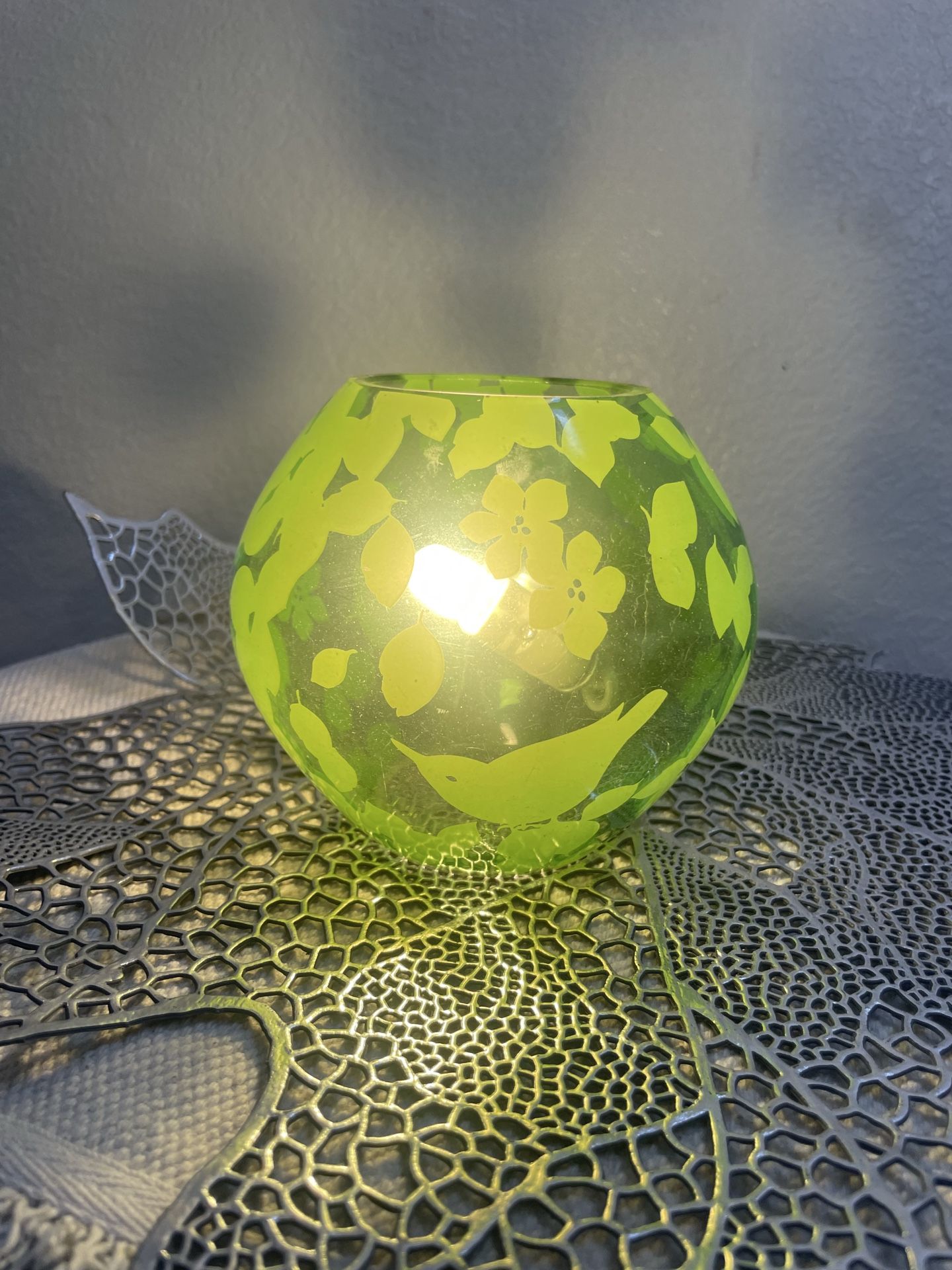 IKEA Tabletop Green Lamp