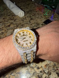 Fully Iced out Watch + Diamond Tester