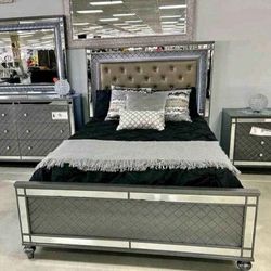 Bedroom Set Juego De Dormitorio 4 Pcs NEW Financiamiento Sin Credito  $1499