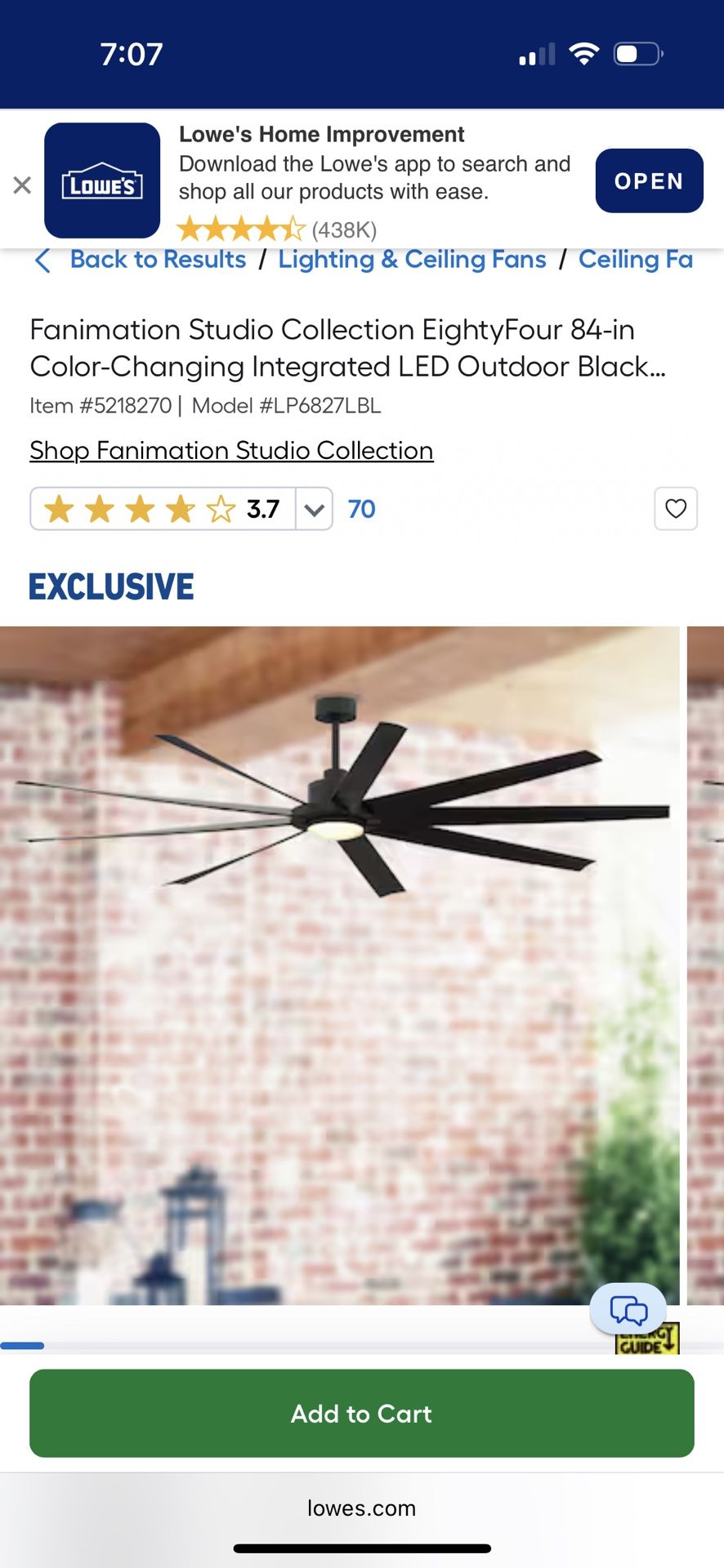 EightyFour 84-in Ceiling Fan