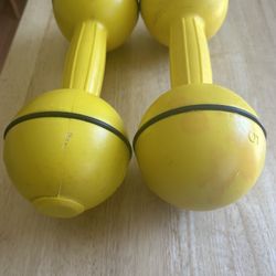 5lb Yellow Dumbbell Set