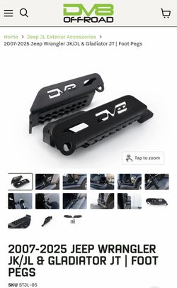 DV8 Offroad Foot Pegs for Jeep Wrangler/Gladiator