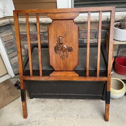 Buckin’ Horse Head Board And Foot Board 