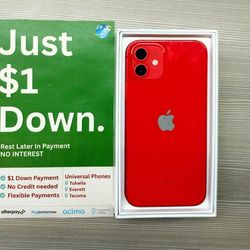 APPLE IPHONE 12 64GB UNLOCKED.    FREE SMARTWACH/ HEADPHONES. PAY $1 TODAY  REST IN  PAYMENTS.  NO  CREDIT NEEDED  FINANCING    