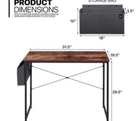 Computer Desk 47" Home Office Writing Small Desk - Brown