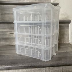 Four Layers Stackable Clear Storage//box 80 Spools Or Bobbins
