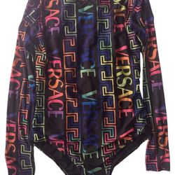 Versace Multi Color Long Sleeve One Piece Swimsuit
