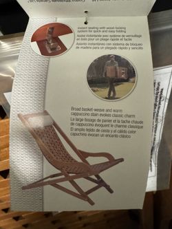 Swinger Lounge Chair, Eucalyptus Wood. NEW
